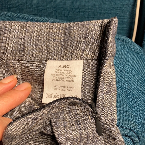 Authentic - A.P.C. Paris - Cotton-blend grey knee length skirt - Picture 4 of 6